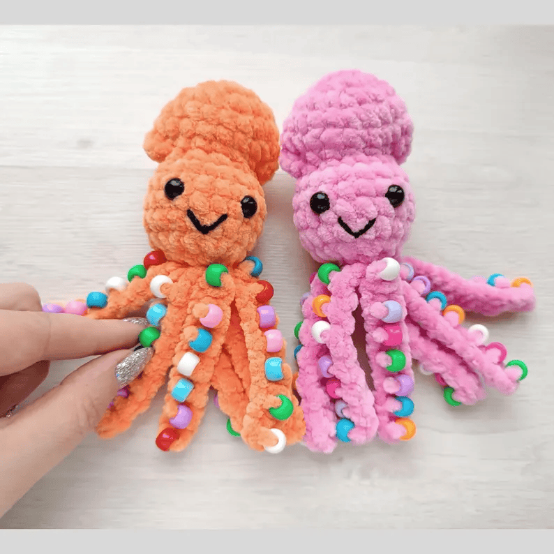 Orange and pink octopuses