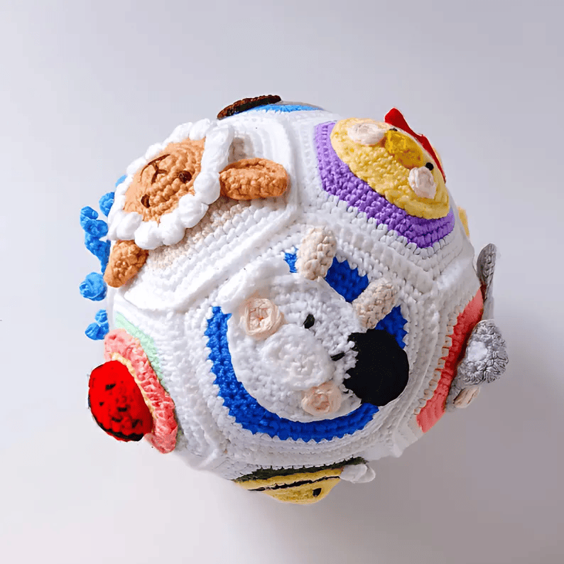 Sensory ball with multiple textures