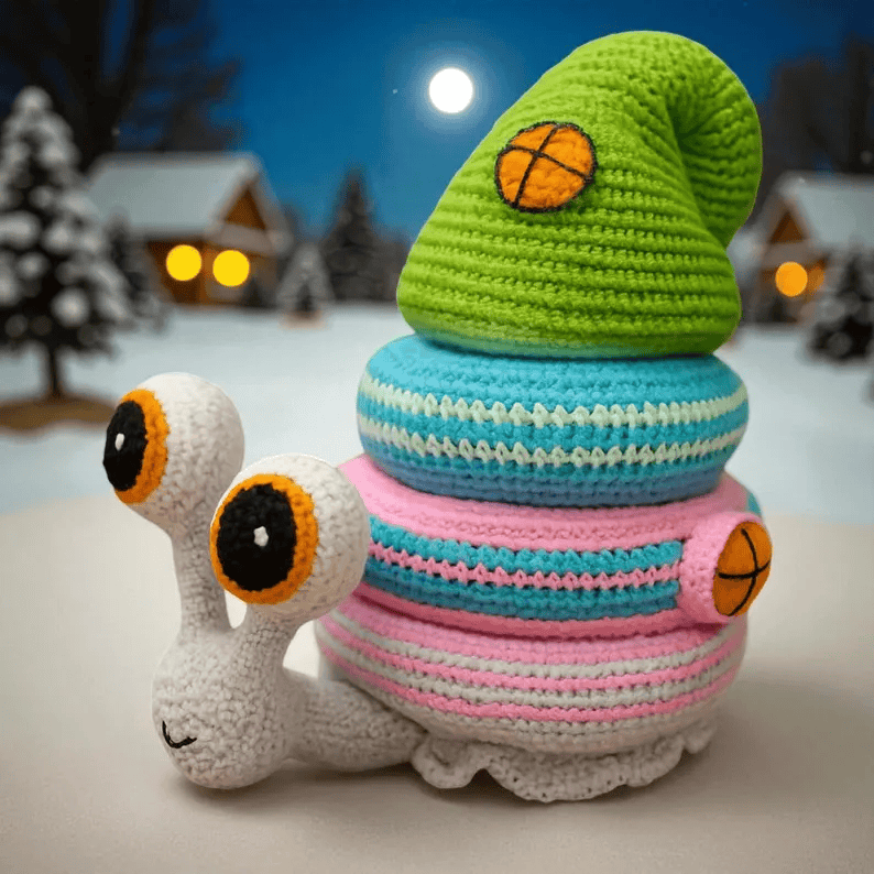 Colorful sensory snail with rings