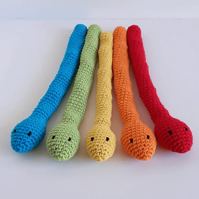 Colorful sensory worms